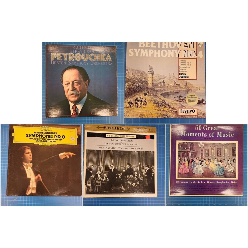 Lot of 5 Classical Vinyl Records LP Symphony Beethoven Stravinsky Shostakovich
